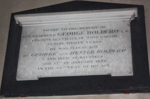 George Boldero Tomb Stone